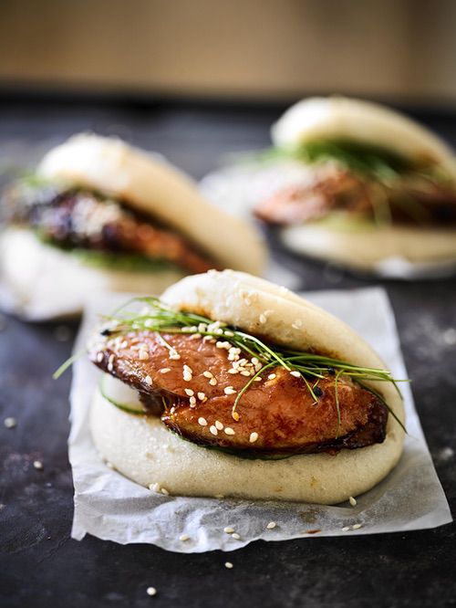 Roasted leg lamb asian steamed buns