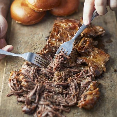 BBQ pulled beef sandwich